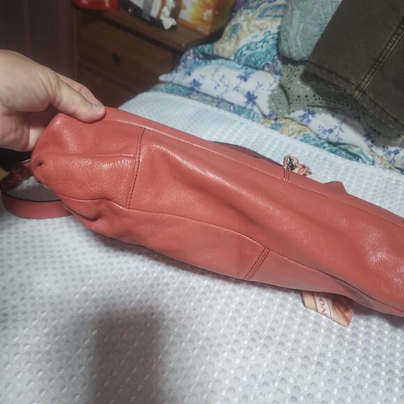 COACH EUC KRISTIN LEATHER CORAL SATCHEL CROSSBODY BAG - Picture 5 of 10